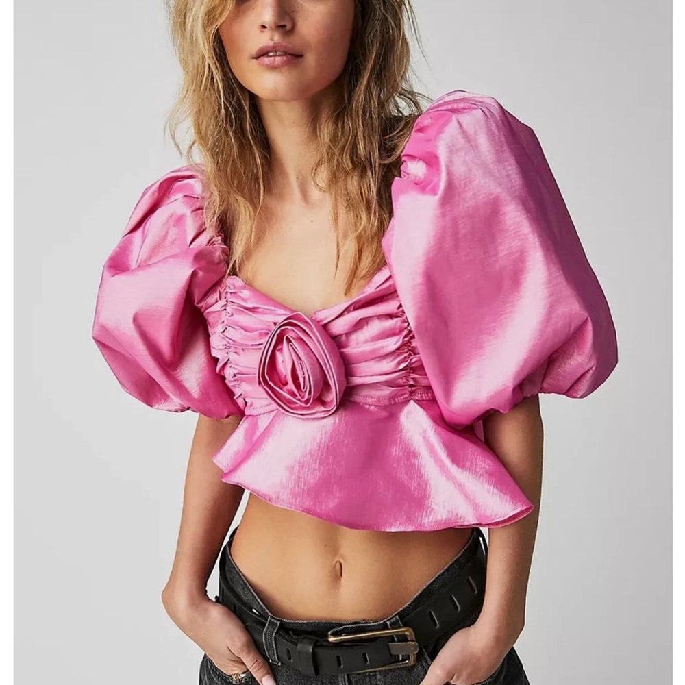 Free People X For Love & Lemons Judith cropped top 🍋 - Picture 3 of 7